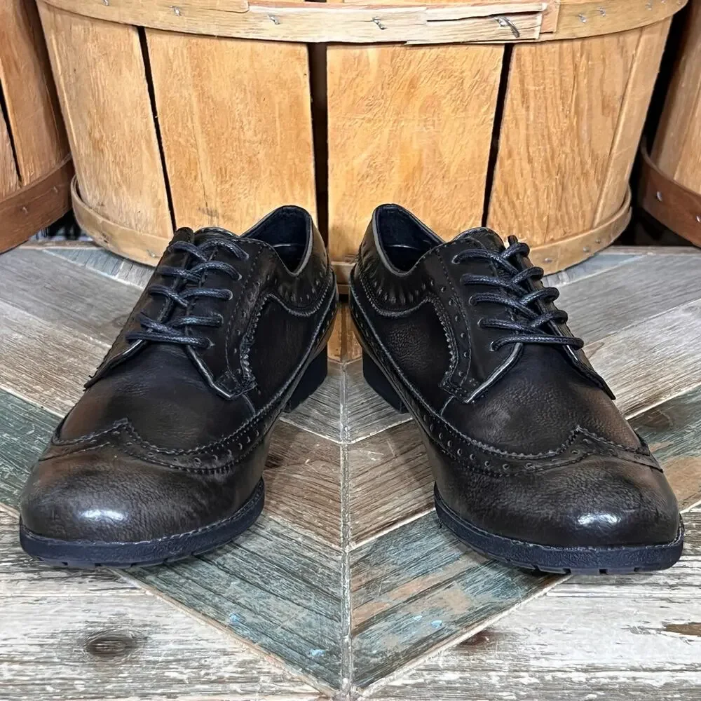 Rocket Dog Jerome Nightscope Faux Brown Leather Oxfords Womens Size 8